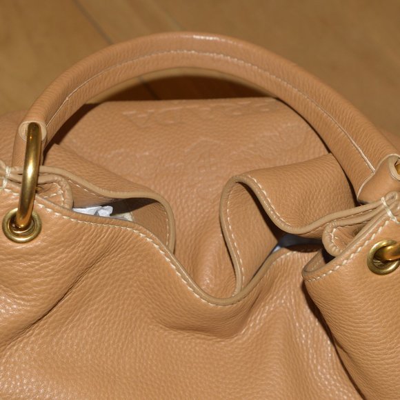 Prada Vitello Daino BN2097 Logo Signature Tan Leather shoulder Bag Gold Brass - Picture 7 of 15